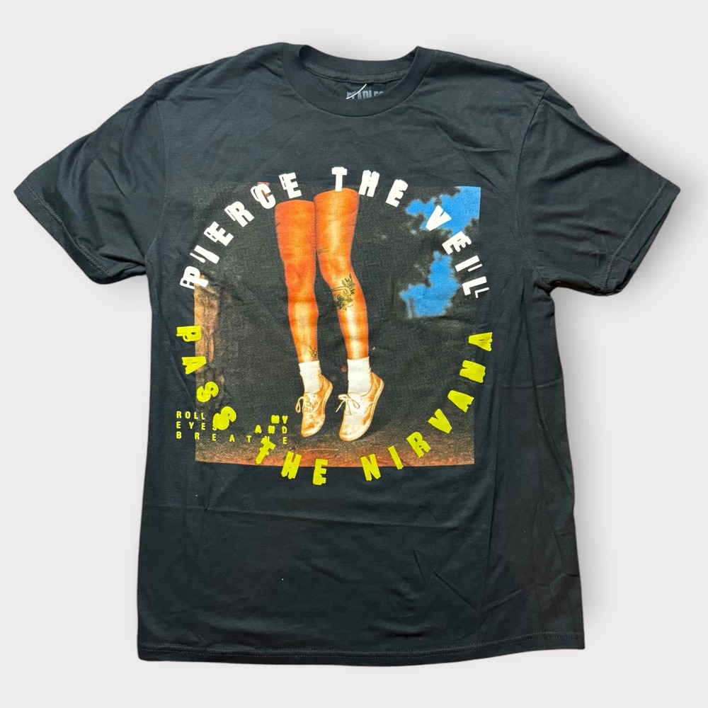 Pierce The Veil Pass The Nirvana Band T-Shirt Black Fearless‎ Records Medium NEW
